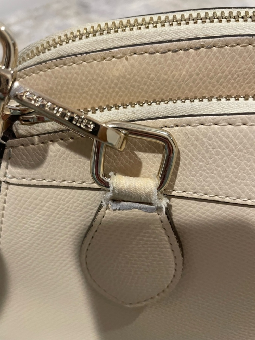 Cromia Beige Cream Italian Leather Shoulder Bag Crossbody Purse Made in Italy - Picture 15 of 15